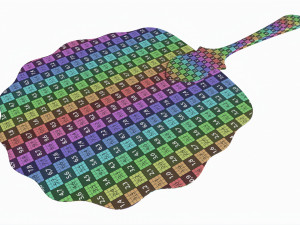 Japanese Hand Fan Uchiwa 03 3D Model