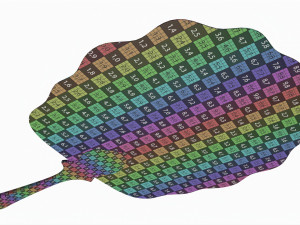 Japanese Hand Fan Uchiwa 03 3D Model