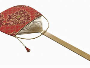 Japanese Uchiwa Hand Fan 04 3D Model