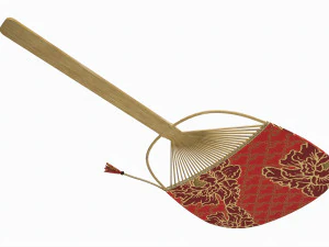 Japanese Uchiwa Hand Fan 04 3D Model