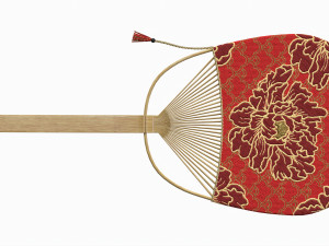 Japanese Uchiwa Hand Fan 04 3D Model
