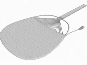 Japanese Uchiwa Hand Fan 04 3D Model