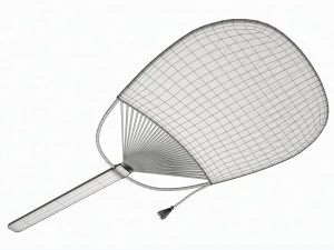Japanese Uchiwa Hand Fan 04 3D Model