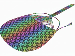 Japanese Uchiwa Hand Fan 04 3D Model