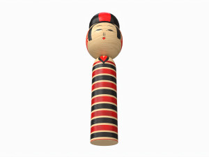 Japanese Vintage Kokeshi Doll 3D 모델