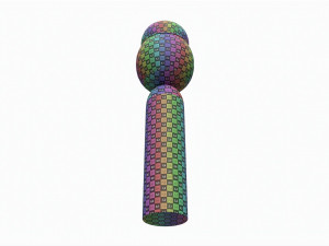 Japanese Vintage Kokeshi Doll 3D 모델