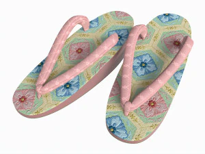 Sand&aacute;lias Zori Japonesas 01 Modelo 3D