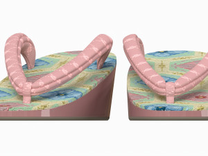 Japanese Zori Sandals 01 Modello 3D