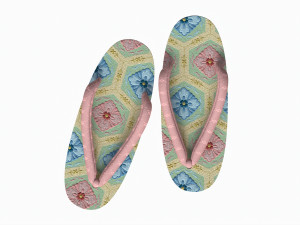 Japanese Zori Sandals 01 Modello 3D