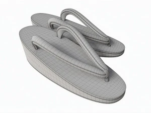 Sand&aacute;lias Zori Japonesas 01 Modelo 3D