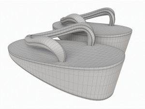 Japanese Zori Sandals 01 Modello 3D