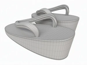 Sand&aacute;lias Zori Japonesas 01 Modelo 3D