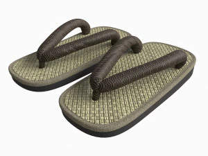 Sand&aacute;lias Zori Japonesas 02 Modelo 3D