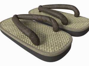Japanese Zori Sandals 02 3D Модель