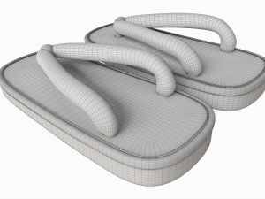 Japanese Zori Sandals 02 3D Модель