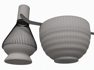 Matcha Tea Set Bowl Whisk Spoon Model 3D