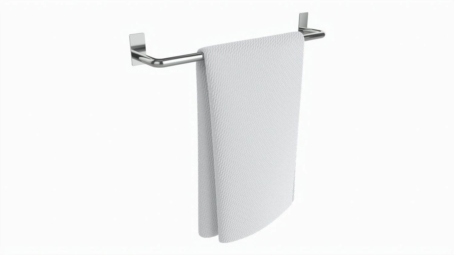 Metal Towel Rail with folded Towel 01 3D Model .c4d .max .obj .3ds .fbx .stl .blend 