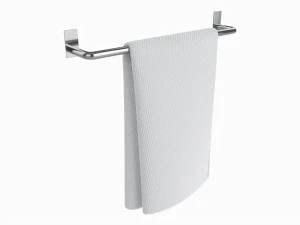 접힌 수건이 달린 금속 수건 레일 01 3D 모델