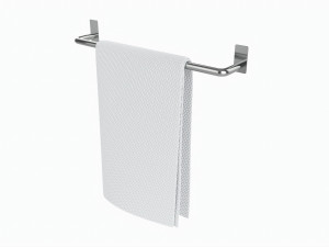 Metal Towel Rail with folded Towel 01 3D मॉडल