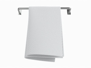 Metal Towel Rail with folded Towel 01 3D मॉडल