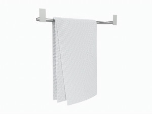 Metal Towel Rail with folded Towel 01 3D मॉडल