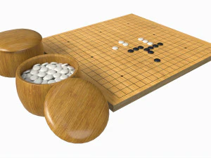 Strategy Board Go-Ban Game 01 3D Model