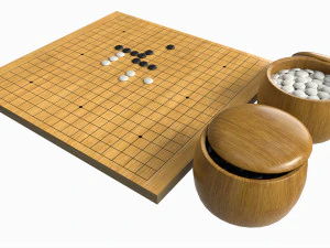 Strategy Board Go-Ban Game 01 3D Model