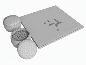 Strategy Board Go-Ban Game 01 3D 模型