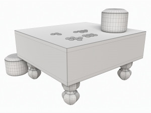 Strategy Board Go-Ban Game 02 3D Model