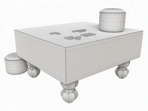 Strategy Board Go-Ban Game 02 3D Model