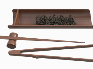 Tea Ceremony Tool Set 3D Модель