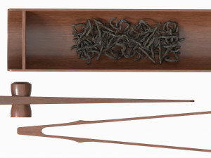 Tea Ceremony Tool Set 3D Модель