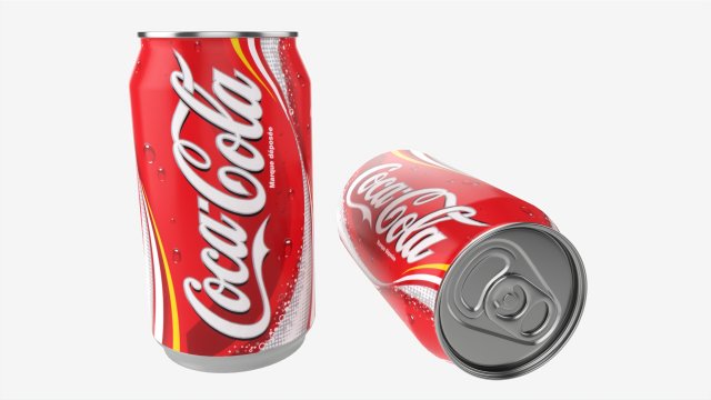 Beverage can 330ml Coca Cola 3D Модель .c4d .max .obj .3ds .fbx .stl .blend 