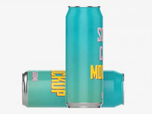 Beverage can 500ml Mockup 3D Model