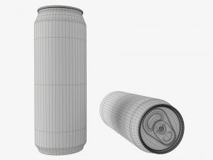 Beverage can 500ml Mockup 3D Model