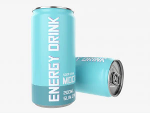 Beverage slim can 200ml Mockup 3D Model