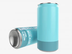 Beverage slim can 200ml Mockup 3D Model