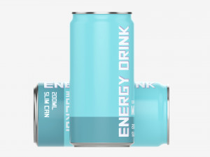 Beverage slim can 200ml Mockup 3D Model