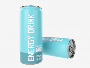 Beverage slim can 250ml Mockup Model 3D