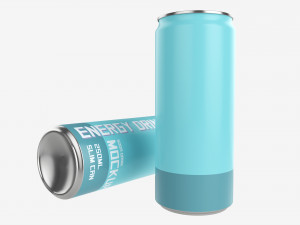 Beverage slim can 250ml Mockup Model 3D