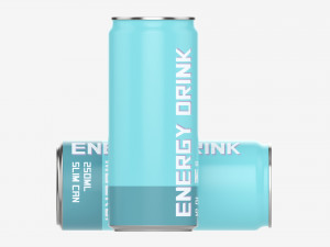 Beverage slim can 250ml Mockup Model 3D