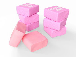 Candy with candy wraps composition 01 3D Model
