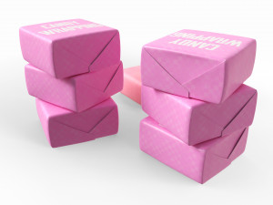 Candy with candy wraps composition 01 Modèle 3D