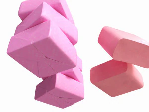 Candy with candy wraps composition 01 3D Model