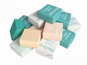 Candy with candy wraps composition 02 3Dモデル
