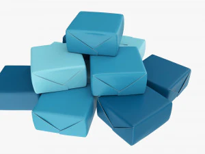 Candy wrapping composition 3D Model
