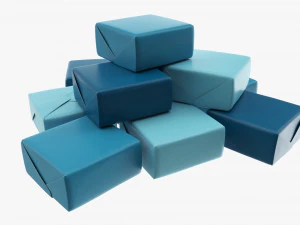 Candy wrapping composition 3D Model