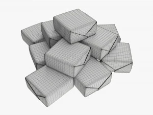 Candy wrapping composition 3D Model
