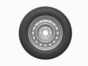 Car trailer wheel with tyre 3D Model