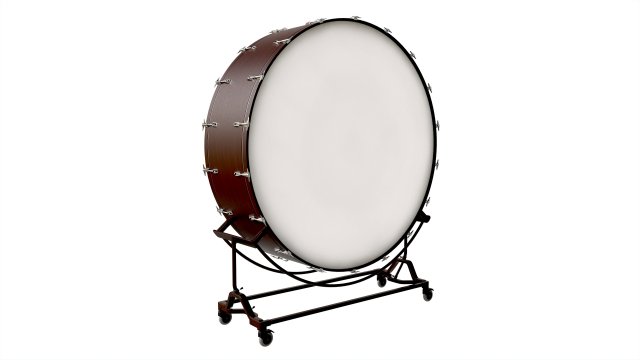 Concert Bass Drum 3D Model .c4d .max .obj .3ds .fbx .stl .blend 